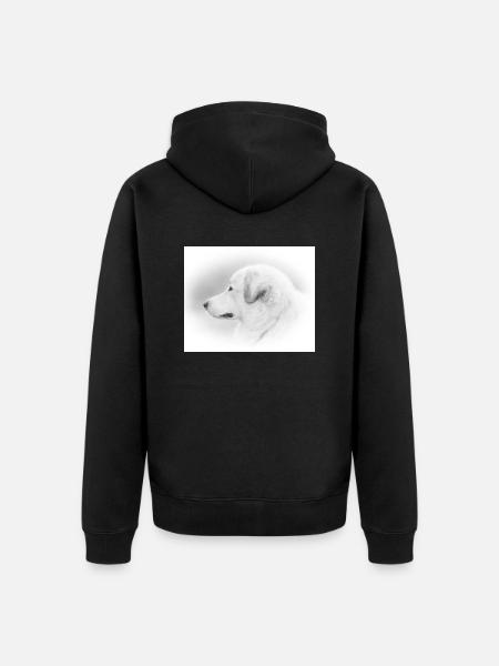 Pyrenäenberghund - Unisex Premium Bio Zip Hoodie - Schwarz