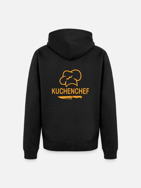 Koch kochen backen - Unisex Premium Bio Zip Hoodie - Schwarz