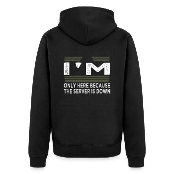 ingénieur nerdy analyste en informatique infirmière - Veste à capuche bio Premium Unisexe - noir - Dos - Nico (187cm)