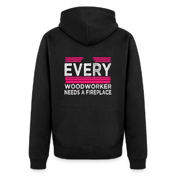 quote funny craftsmen design tools best forestry - Unisex Premium Organic Zip Hoodie - black - Back - Nico (187cm)