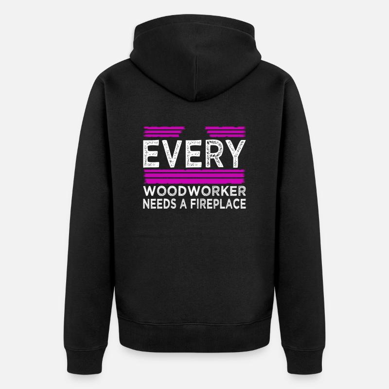 déclaration cool bûcheron bûcherontravail - Veste à capuche bio Premium Unisexe - noir