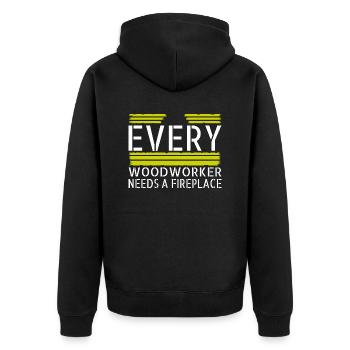 Axes Carpenter Fille T-shirts - Veste à capuche bio Premium Unisexe - noir - Dos - Nico (187cm)
