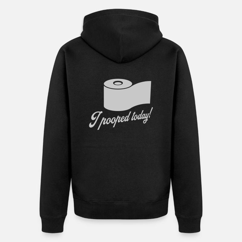 J’ai fait caca aujourd’hui citation - Veste à capuche bio Premium Unisexe - noir