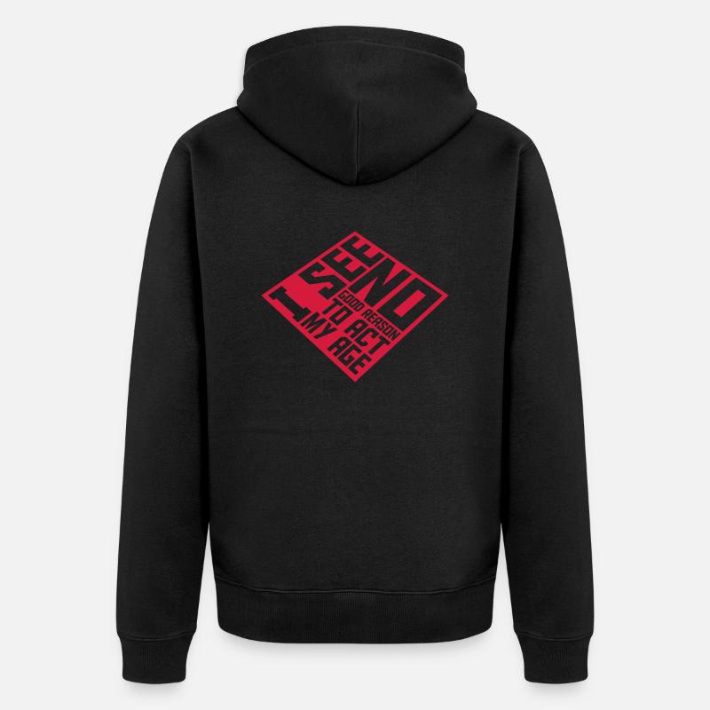 pour agir à mon âge - Veste à capuche bio Premium Unisexe - noir