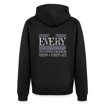 présenter l’idée actuelle travaux forestiers menuiserie - Veste à capuche bio Premium Unisexe - noir - Dos - Nico (187cm)