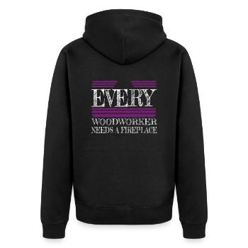 carpenter carpenter funny tshirts present cool - Unisex Premium Bio Zip Hoodie - Schwarz - Hinten - Nico (187cm)