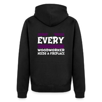 fun lets play carpenter tshirts job funny quote - Unisex Premium Organic Zip Hoodie - black - Back - Nico (187cm)