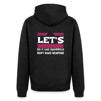 birthday present peace symbol disarmament love - Unisex Premium Organic Zip Hoodie - black - Back - Nico (187cm)