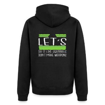 hippie pride peace sign gift birthday disarmament - Unisex Premium Organic Zip Hoodie - black - Back - Nico (187cm)