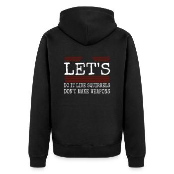 blagues cool présentent une déclaration de blague verte heureuse - Veste à capuche bio Premium Unisexe - noir - Dos - Nico (187cm)
