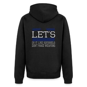 peace for paris pride gift idea humor - Unisex Premium Organic Zip Hoodie - black - Back - Nico (187cm)