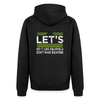 citation amusante blagues vertes déclaration de symbole de paix - Veste à capuche bio Premium Unisexe - noir - Dos - Nico (187cm)