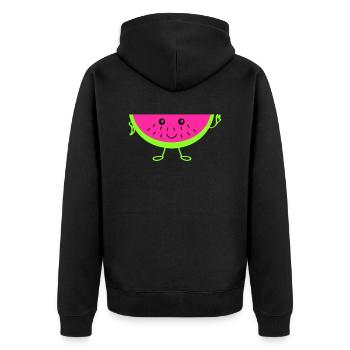 Melon - Veste à capuche bio Premium Unisexe - noir - Dos - Nico (187cm)