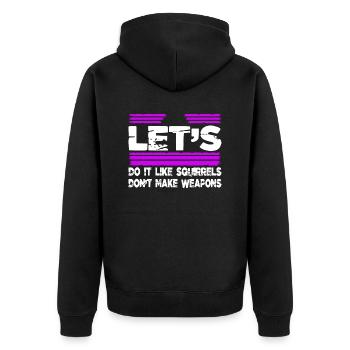 peace funny gift idea 60s pride humor child - Unisex Premium Bio Zip Hoodie - Schwarz - Hinten - Nico (187cm)