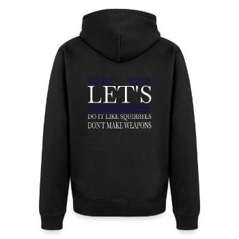 hippy jokes anti war peace sign gift idea - Unisex Premium Organic Zip Hoodie - black - Back - Nico (187cm)