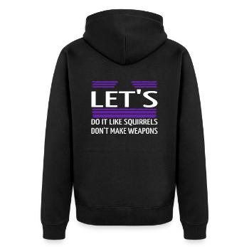funny pride humor birthday present hippie peace - Unisex Premium Bio Zip Hoodie - Schwarz - Hinten - Nico (187cm)