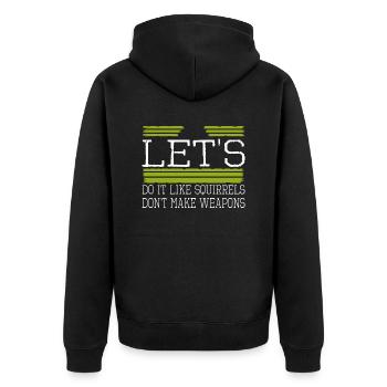 Awesome Bday Sayings Flower Power Green Anti War - Unisex Premium Organic Zip Hoodie - black - Back - Nico (187cm)