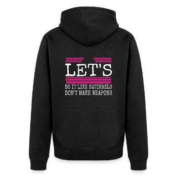 flower power gift idea geek cool birthday present - Unisex Premium Bio Zip Hoodie - Schwarz - Hinten - Nico (187cm)