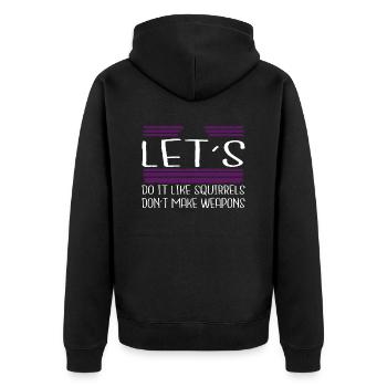 peace heart peace movement fun bday - Unisex Premium Bio Zip Hoodie - Schwarz - Hinten - Nico (187cm)
