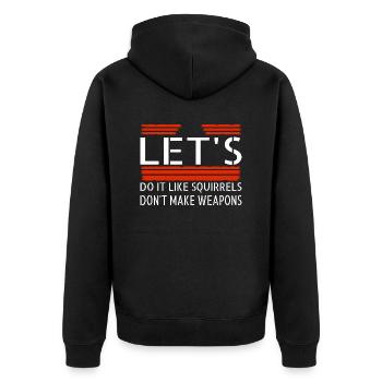 peace for paris heart peace movement present - Unisex Premium Bio Zip Hoodie - Schwarz - Hinten - Nico (187cm)