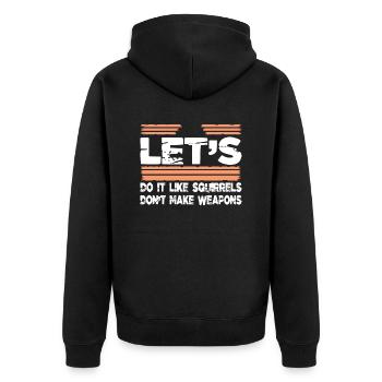 awesome bday present peace movement hippie - Unisex Premium Bio Zip Hoodie - Schwarz - Hinten - Nico (187cm)