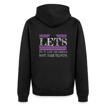 peace geek funny sayings funny quote green funky - Unisex Premium Bio Zip Hoodie - Schwarz - Hinten - Nico (187cm)