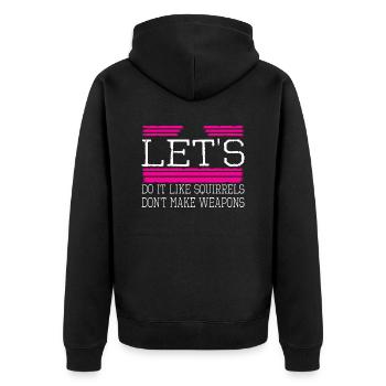 funky gift hippie heart funny - Unisex Premium Organic Zip Hoodie - black - Back - Nico (187cm)