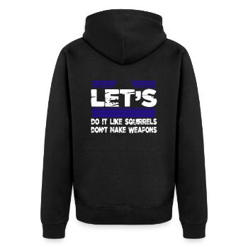 birthday present funky child counterculture - Unisex Premium Organic Zip Hoodie - black - Back - Nico (187cm)