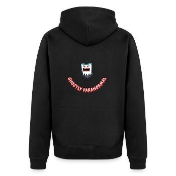 Ghostly Paranormal - Unisex Premium Organic Zip Hoodie - black - Back - Nico (187cm)