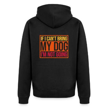 Citation Apportez mon chien - Veste à capuche bio Premium Unisexe - noir - Dos - Nico (187cm)