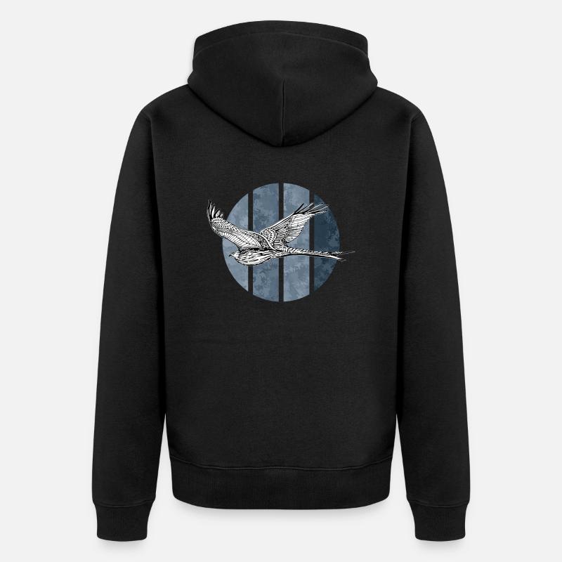 Vogel - Unisex Premium Bio Zip Hoodie - Schwarz