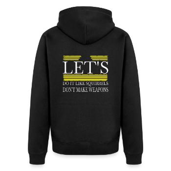 flower power sayings heart birthday present idea - Unisex Premium Bio Zip Hoodie - Schwarz - Hinten - Nico (187cm)
