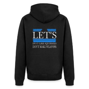 counterculture green funny hippy statement - Unisex Premium Bio Zip Hoodie - Schwarz - Hinten - Nico (187cm)