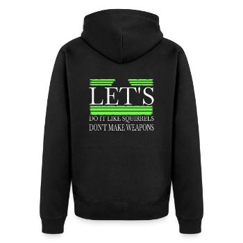 Blagues Anti Guerre Coeur Symbole de la Paix Cadeau Citation - Veste à capuche bio Premium Unisexe - noir - Dos - Nico (187cm)
