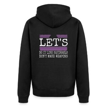 60s bird joke dove of peace funny quote green - Unisex Premium Bio Zip Hoodie - Schwarz - Hinten - Nico (187cm)