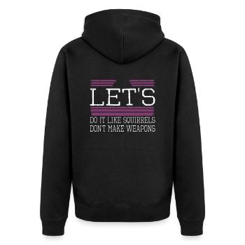 heart present idea peace symbol funny 1960s love - Unisex Premium Bio Zip Hoodie - Schwarz - Hinten - Nico (187cm)