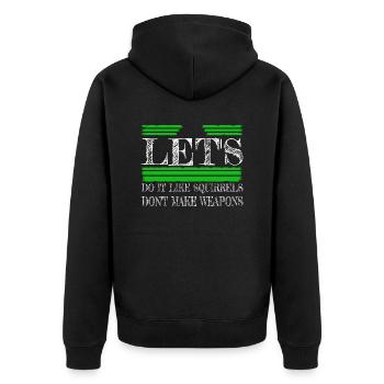 funny quote heart cool pride counterculture - Unisex Premium Bio Zip Hoodie - Schwarz - Hinten - Nico (187cm)