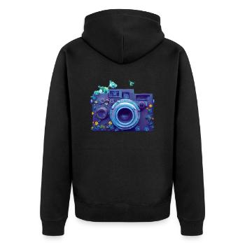 Photographe Appareil photo Photographes Photographie drôle - Veste à capuche bio Premium Unisexe - noir - Dos - Nico (187cm)
