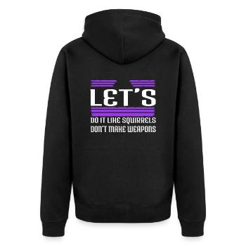 green birthday present fun flower power love humor - Unisex Premium Bio Zip Hoodie - Schwarz - Hinten - Nico (187cm)