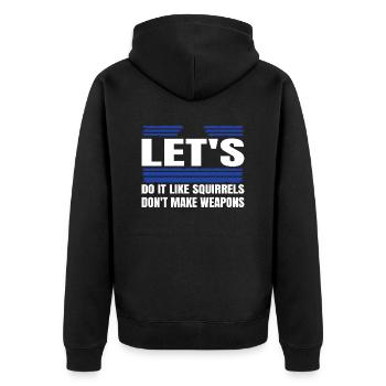 pride birthday present idea hippie festival - Unisex Premium Bio Zip Hoodie - Schwarz - Hinten - Nico (187cm)