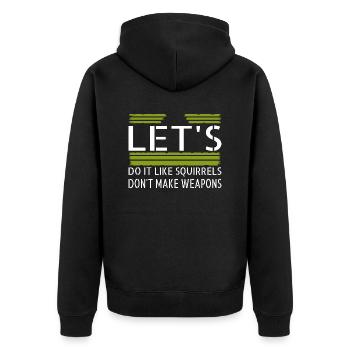 Bday Funny Dictons Mouvement pour la Paix présent - Veste à capuche bio Premium Unisexe - noir - Dos - Nico (187cm)