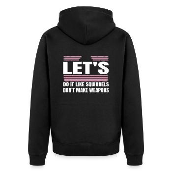 family happy birthday present idea disarmament - Unisex Premium Organic Zip Hoodie - black - Back - Nico (187cm)