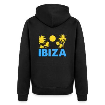 Ibiza - Veste à capuche bio Premium Unisexe - noir - Dos - Nico (187cm)