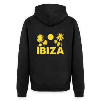Ibiza - Veste à capuche bio Premium Unisexe - noir - Dos - Nico (187cm)
