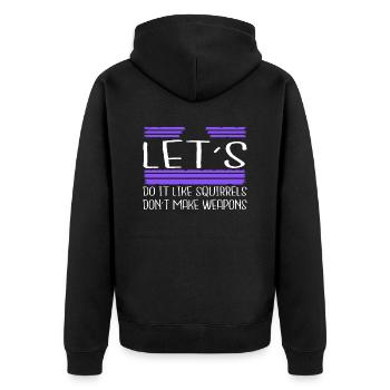 disarmament peace hippie festival global peace - Unisex Premium Organic Zip Hoodie - black - Back - Nico (187cm)