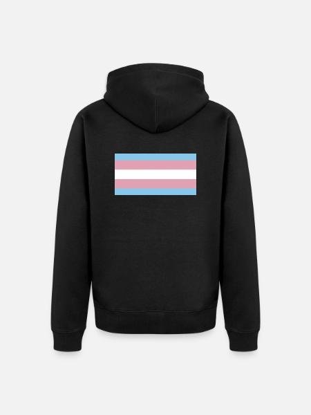 Trans Pride - Unisex Premium Organic Zip Hoodie - black