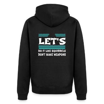 Amour heureux Hippie paix signe blagues Cool présent - Veste à capuche bio Premium Unisexe - noir - Dos - Nico (187cm)