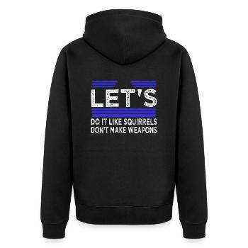 disarmament counterculture present peace symbol - Unisex Premium Organic Zip Hoodie - black - Back - Nico (187cm)