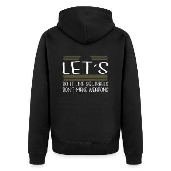 peace movement present idea bday child quote - Unisex Premium Bio Zip Hoodie - Schwarz - Hinten - Nico (187cm)