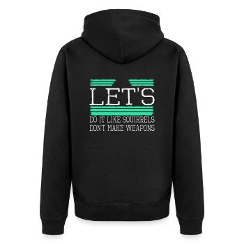 idée de cadeau d’anniversaire vert d’amour d’enfant - Veste à capuche bio Premium Unisexe - noir - Dos - Nico (187cm)